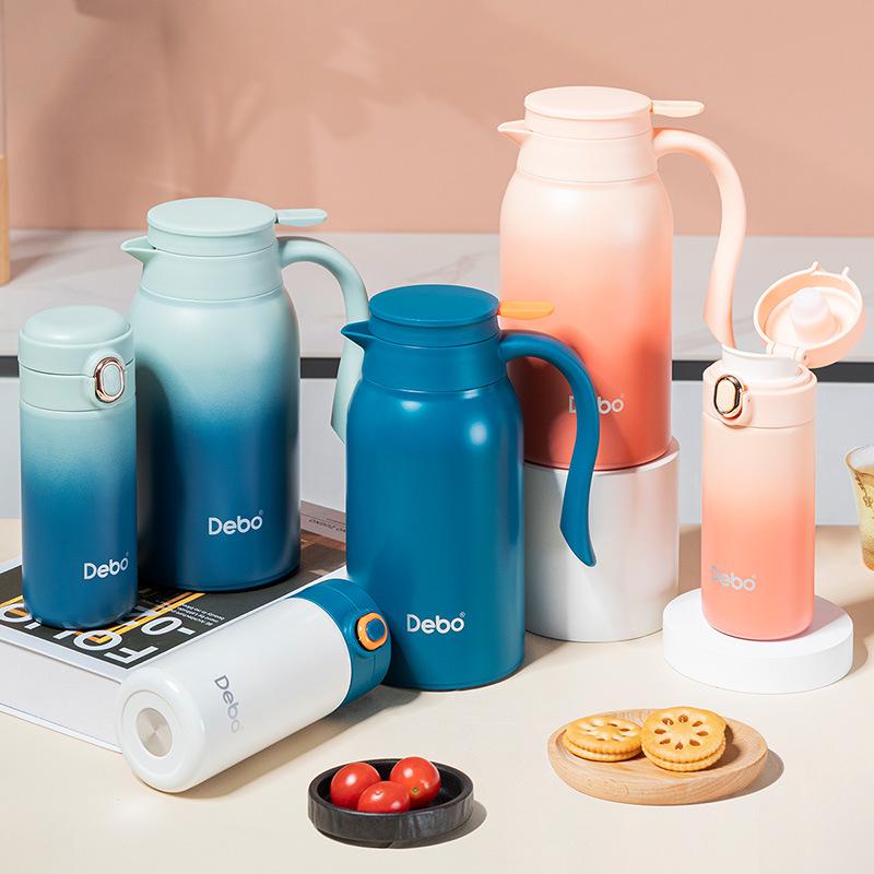 Debo Stainless Steel Kettle & Thermos Cup Set - 304 Grade with Gift Box