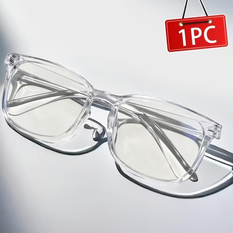 1pcs Unisex Fashion Big Frame Glasses, PC Material, Plastic Hinges, Casual Decorative Eyewear.