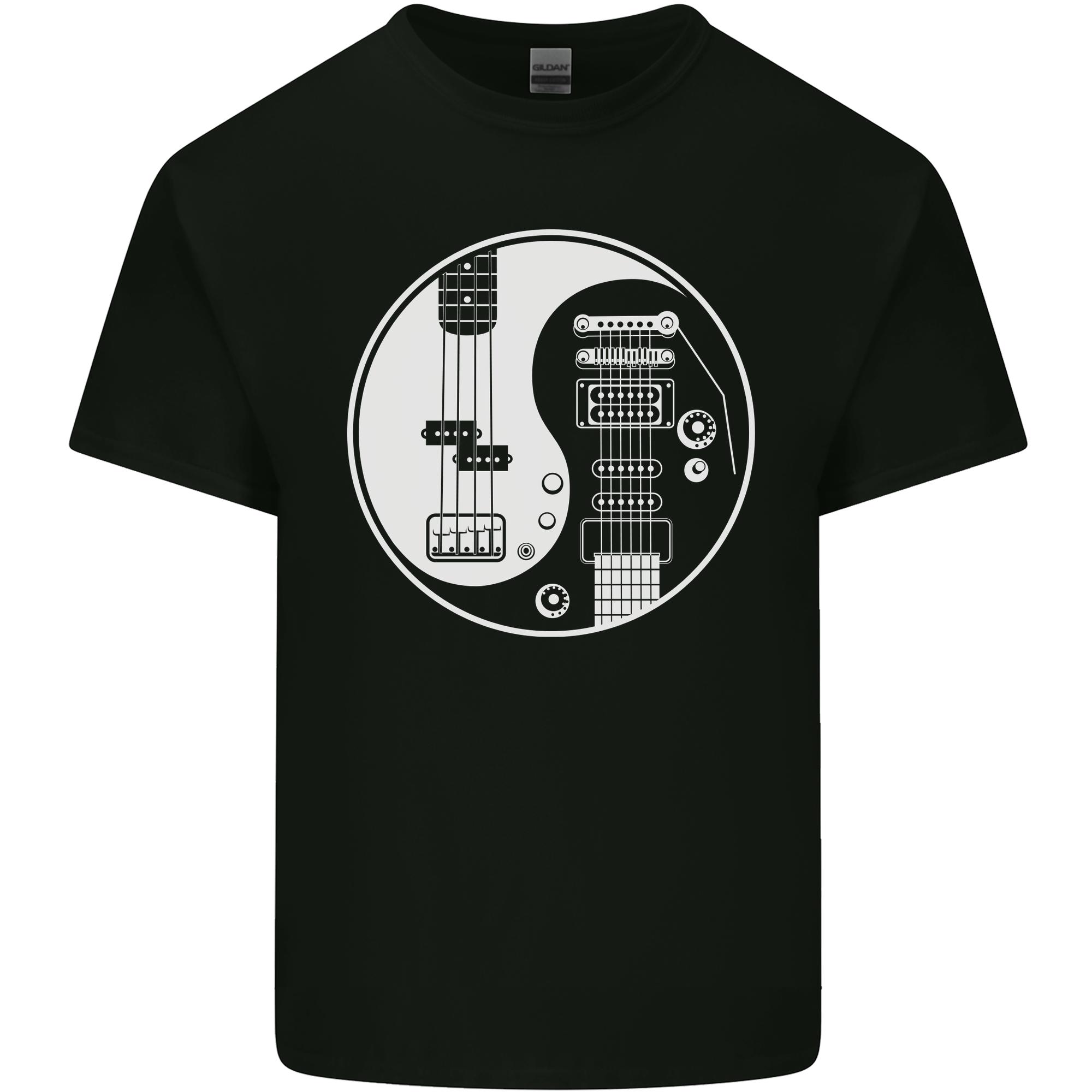 Guitar Ying Yang Guitarist Electric Bass Unisexs Light Cotton TShirt S