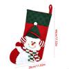 Christmas Stocking Gift Bag with Applique, Knitted Polyester Stocking Ornament, 44X28CM, Holiday Candy Holder for Indoor Y5GB