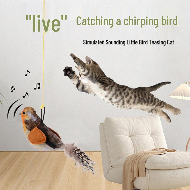 Hot-Selling Sounding Bird Teaser Toy for Cats - Self-Play & Boredom Relief