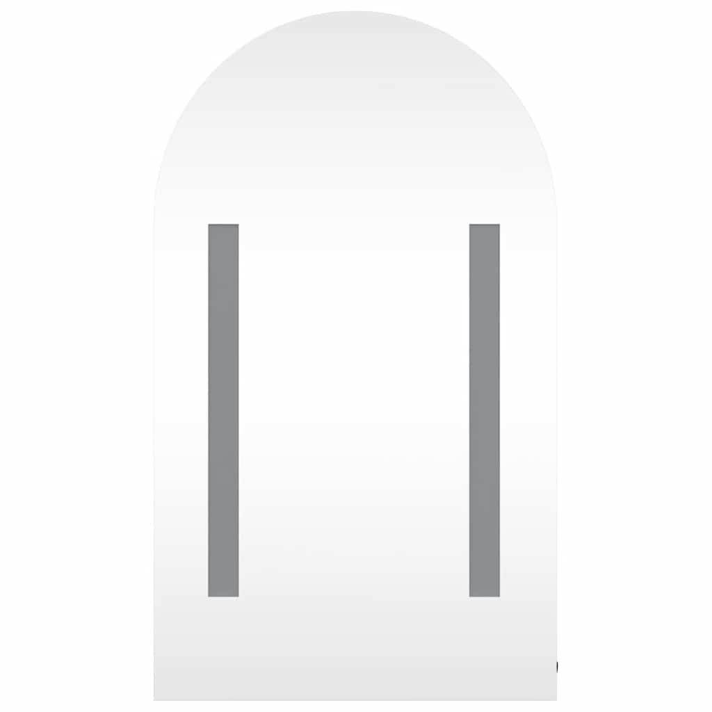 LED Lit Curved Mirror Cabinet in Black 42 x 13 x 70 cm