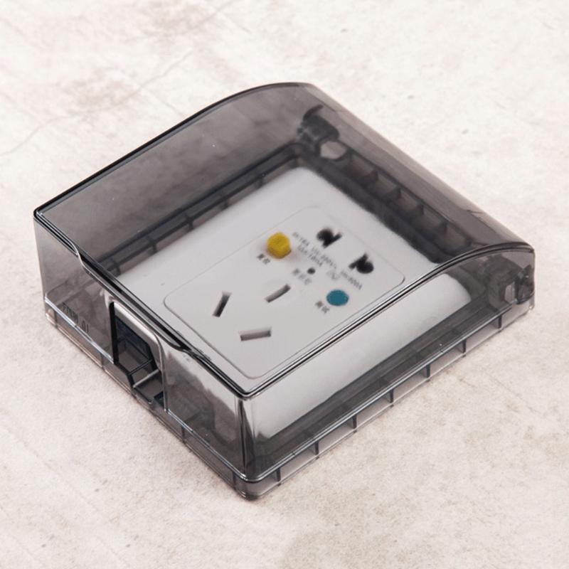 Type 86 Heightened Waterproof Splashproof Box Bathroom Accessories Electrical Wall Socket Switch for Protection Cover