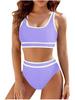 2025 Euro-American Chic Backless Solid Color Sexy Bikini