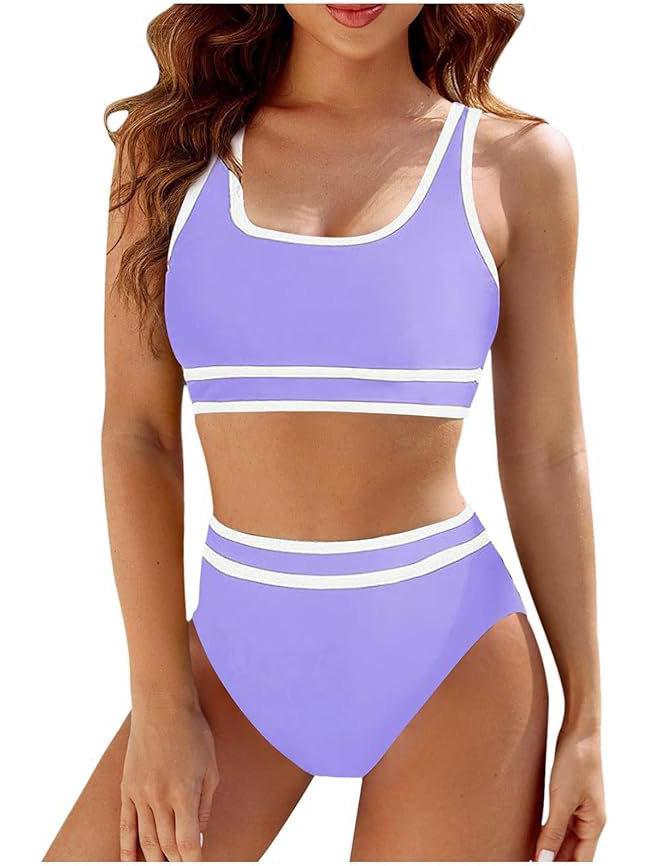 2025 Euro-American Chic Backless Solid Color Sexy Bikini