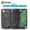 KEYYOU 2/3 Buttons ASK FSK Filp Remote Car Key 433MHz For Citroen C5 C2 C3 C4 Grand Picasso Berlingo C6 C8 ID46 CE0536 CE0523