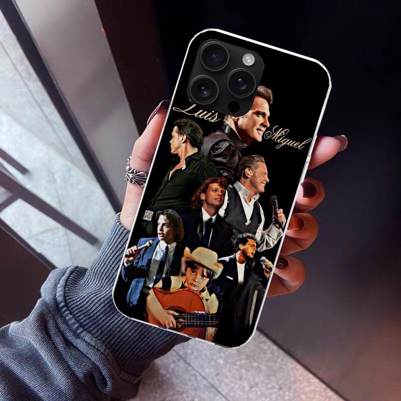 

L-Luis M-Miguel Singer Phone Case For iPhone 17 Air 11 13 Mini 14 15 Plus 16 12 Pro Max 16E SE 7 8 Pattern Soft TPU Back Cover iPhone 12 Pro Max
