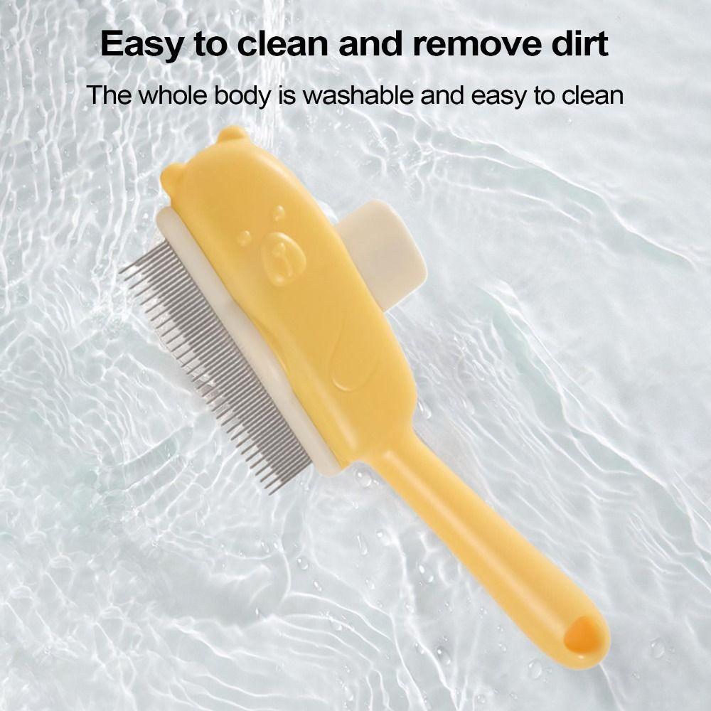 Self Cleaning Cat Hair Remover Brush Knot Removes with Release Button Flea Comb Pet Supplies Multifunctional