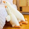 Big White Goose Lying on The Pillow Plush Toy Duck Big Goose Doll Pillow Rag Doll Birthday Gift for Women