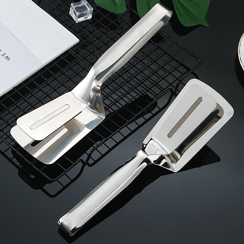 1PCS Mirror 304 Stainless Steel Steak Clip Household Kitchen Multi-functional Food Clip Barbecue Fried Fish Steak Shovel Pancake
