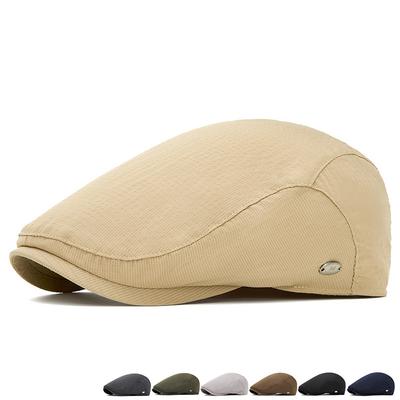 Men's Breathable Forward Cap Thin Beret Summer British Newsboy Cap
