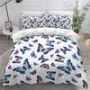 Colorful Butterfly And Floral Duvet Cover Set King Size Butterflies Theme Bedding Set For Kids Girls Comforter Cover Pillowcases