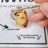 Spoof Creative Internet Celebrity Cute Pet Keyring Funny Shiba Inu Confusing Dog Keychain Bag Decoration Car Key Accessories