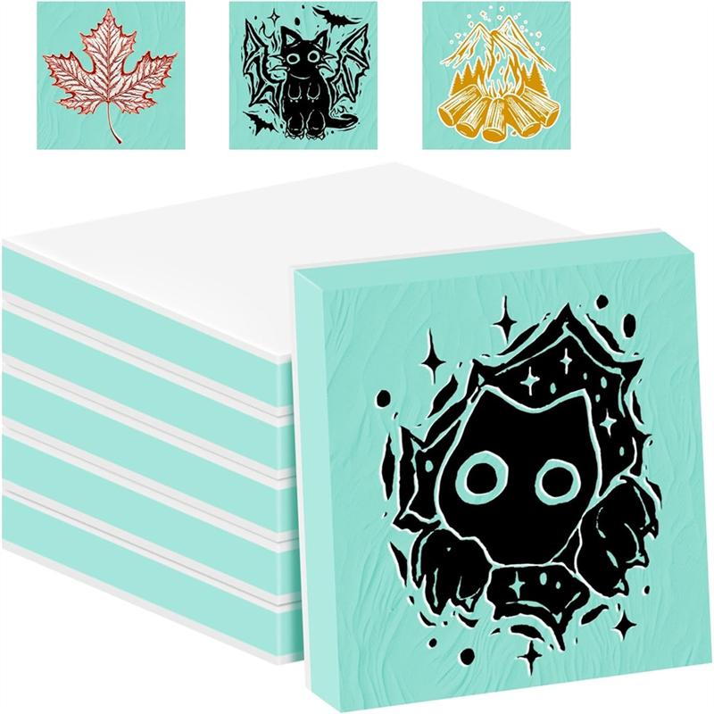 2025 Trend Für Anfänger Stempelherstellung Set 6 Stück 5x5 cm Gummi Schnitzblöcke, Linoleumblockstempel Für DIY