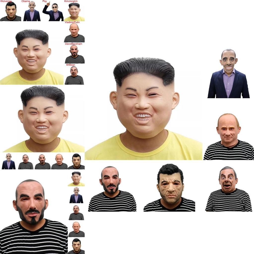 Kim Un Jong Trump Menselijk Gezicht Masker Latex Halloween Feest Masker Kostuum Verkleed