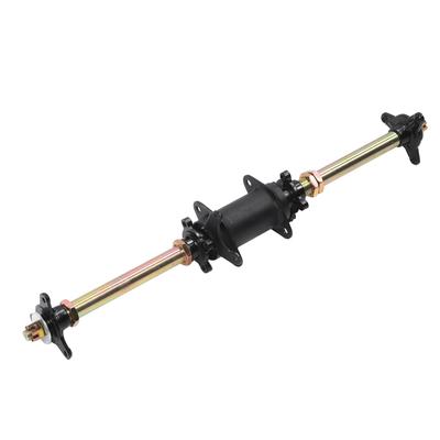 710mm Arka Tahrik Aksı Çelik Alaşım Galvanizli Sabitleme Braketi ile Go Kart Arka Tahrik Aksı Quad Drift Trike için