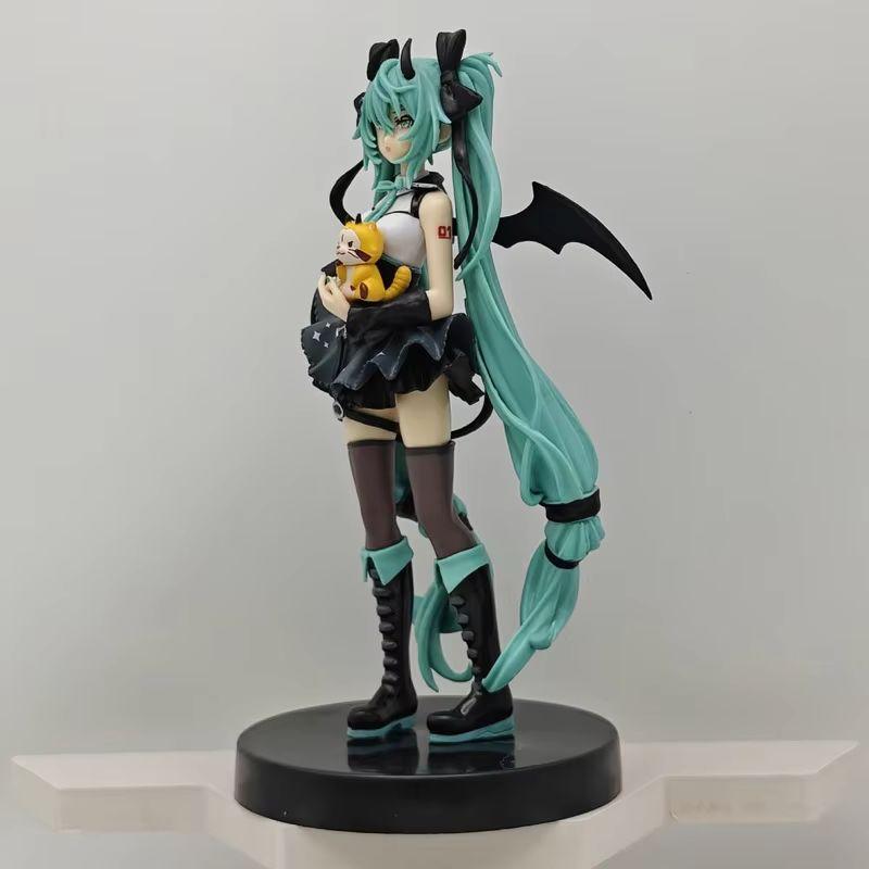 Anime Hatsune Miku Little Devil Ko Action Figure Doll Trendy Toy Cute Chassis Statue Desktop Ornament Model Otaku Halloween Gift