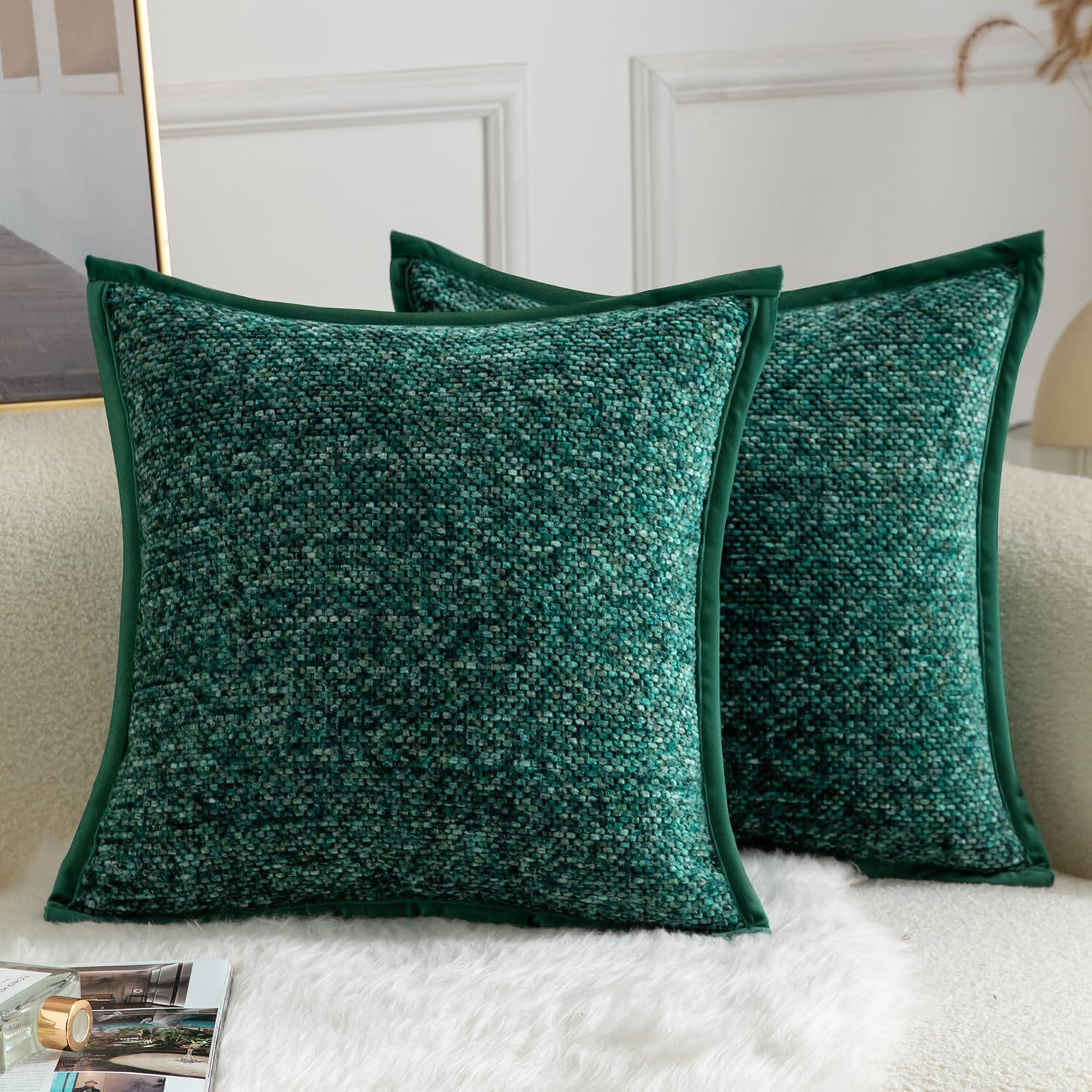 45X45/50X50/60x60CM Retro Eenvoudige Sierkussenhoes Chenille Textuur Lendensteunhoes Decor Huis Decoratieve Kussensloop 50x50cm