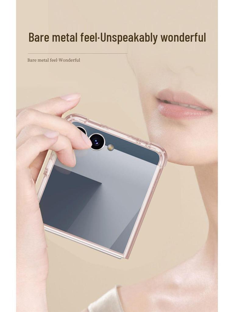 Samsung Z Flip7 Foldable Phone Case: Airbag Large Window, Creative Design, Cross-Border Compatibility