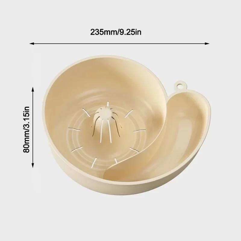 2 i 1 Snigel Avloppskorg Automatisk Rengöringskorg Roterande Frukt Grönsaks Tvättskål Livsmedelskvalitet Frukt Tvättfat Filter