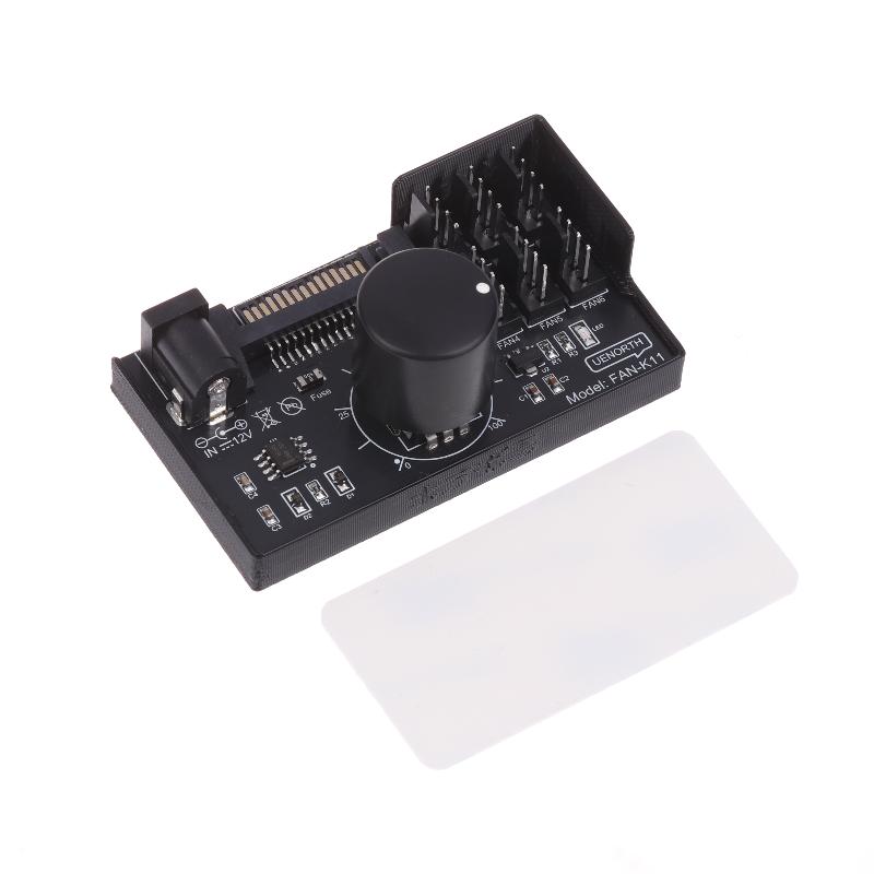Pwm Fan Speed Controller Sata Dc Power On 4Pin Fan Governor Nas Server Fan Speed Regulator 4-Way 6-Way Pwm Fan Hub Control