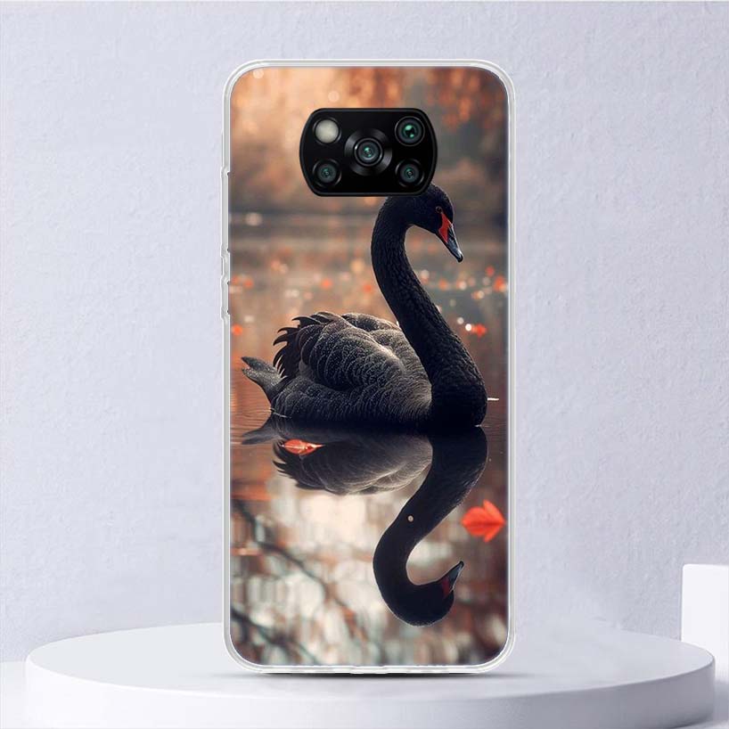 Black Swan Noble Soft Case For Xiaomi Poco X7 X6 X5 X4 X3 Nfc F7 Ultra F6 F5 Pro Phone Cover F4 Gt F3 M5S M4 M3 M5 M6 Coque