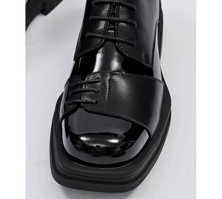 Men's 2025 Square Toe Height Increasing Leather Derby Shoes - Casual, Formal, & Wedding Wear