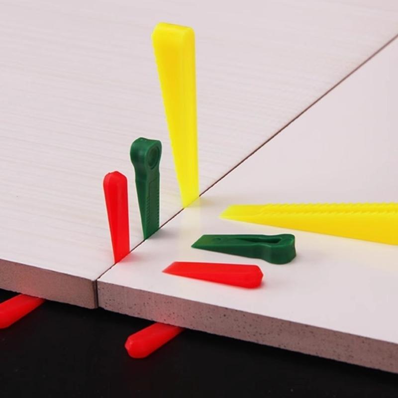 100Pcs Level Wedges Tile Spacers for Flooring Leveler Spacers Leveling System for Elastic Adjustment Ceramic Tile