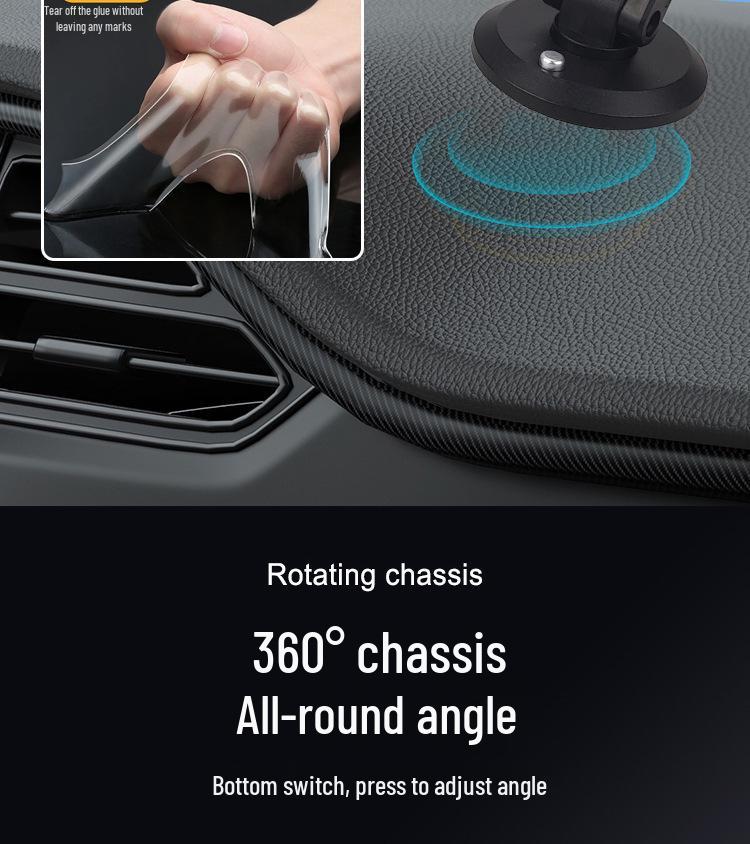 Adjustable Magnetic Car Phone Holder with 360° Rotation & Strong Suction