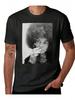 Unisex Vintage Grafické Tričko Černé Krátký Rukáv Anime Tričko S Výrazným Uměleckým Potiskem
