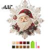 Festliche Heimwanddekorationen Weihnachten Perlmutt-Malerei Sonnenfänger Kunst-Bastelset, Acryl-Schneeflocken-Form Platten-Ornament Bastelsets mit Spitzenrand, 3D