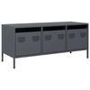 VidaXL Meuble TV anthracite 101,5x39x43,5 cm acier laminé à froid, support TV, buffet TV, armoire hifi, banc TV, armoire en 851228