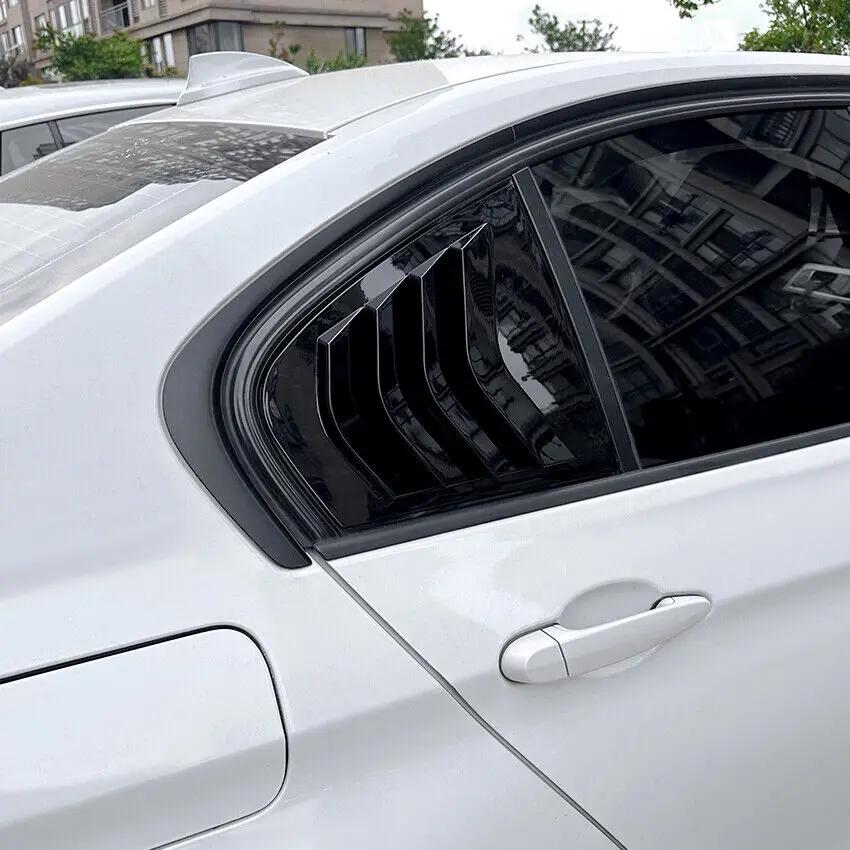 For BMW 3 Series Sedan F30 318i 320i 325i 2013-2019 Car Rear Louver Window Side Shutter Cover Trim Sticker Vent Scoop ABS Carbon