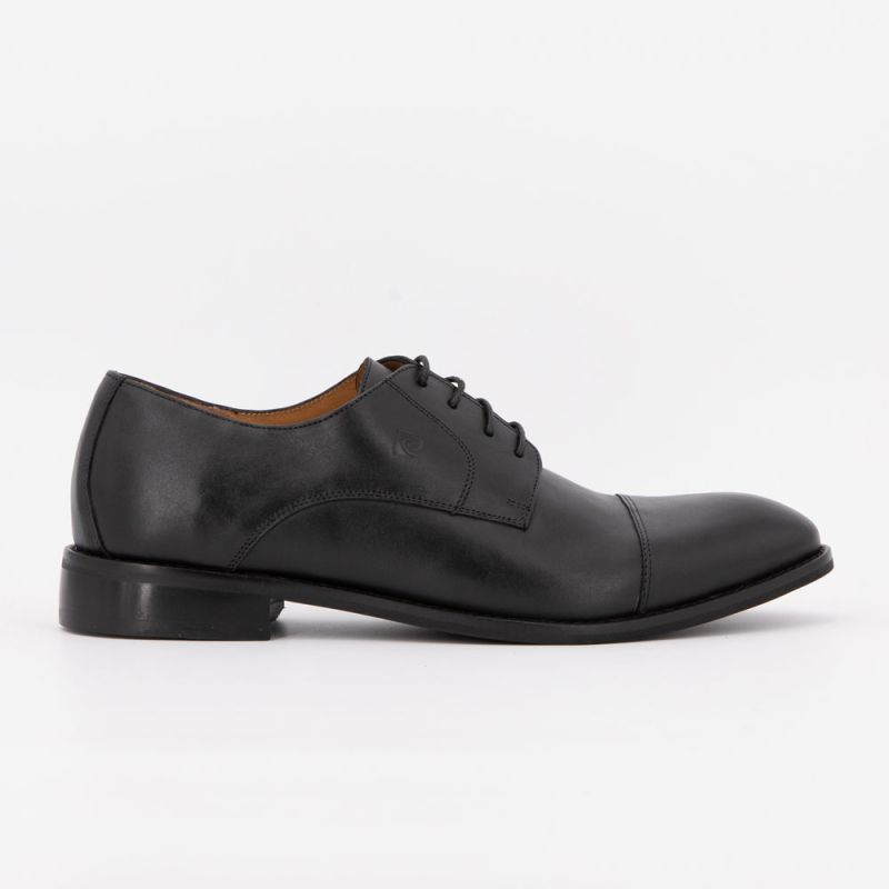 Derbies à lacets noires cuir lisse Homme PIERRE CARDIN