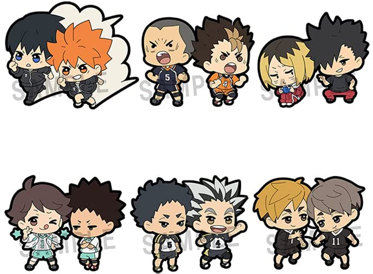 

Коллекция резиновых талисманов Buddy, коробка из 6 штук Haikyuu! !