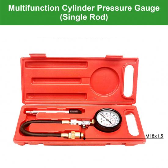 Compression Tester Kit Engine Cylinder Compression Tester 0-300 PSI Gauge M10 M12 M14 M18 Adapters Tool Set Motorcycle ATV Truck