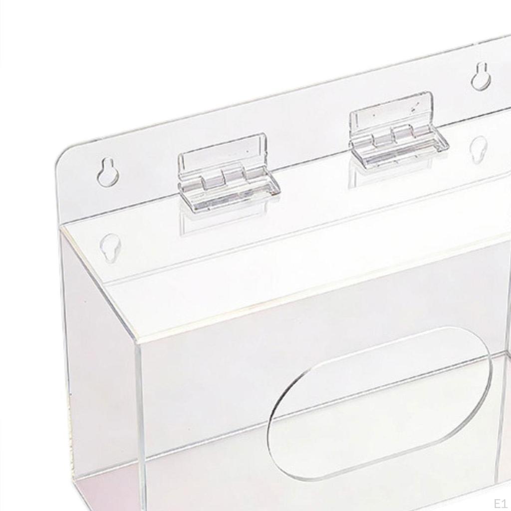 Acryl-Handschuhbox-Halter Klar Platzsparendes Organizer-Wandmontage-Taschentuchspender für Schuhüberzieher