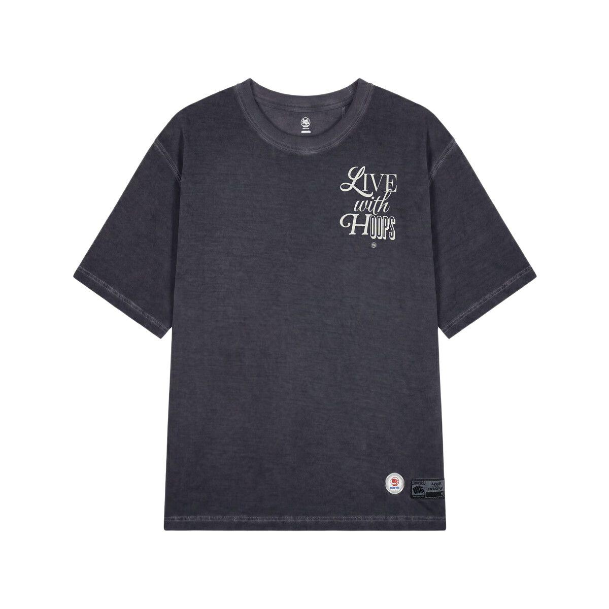 Li Ning Anti-Five Series Minimalist Letter Back Short Sleeve T-Shirt Men tops AHSW371-2 M