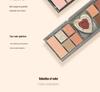 Heartbeat Twelve-Color Heart-Shaped Eyeshadow Palette: Pearlescent, Fine Glitter, Matte, Blush, Highlighter for Enhanced Complexion.