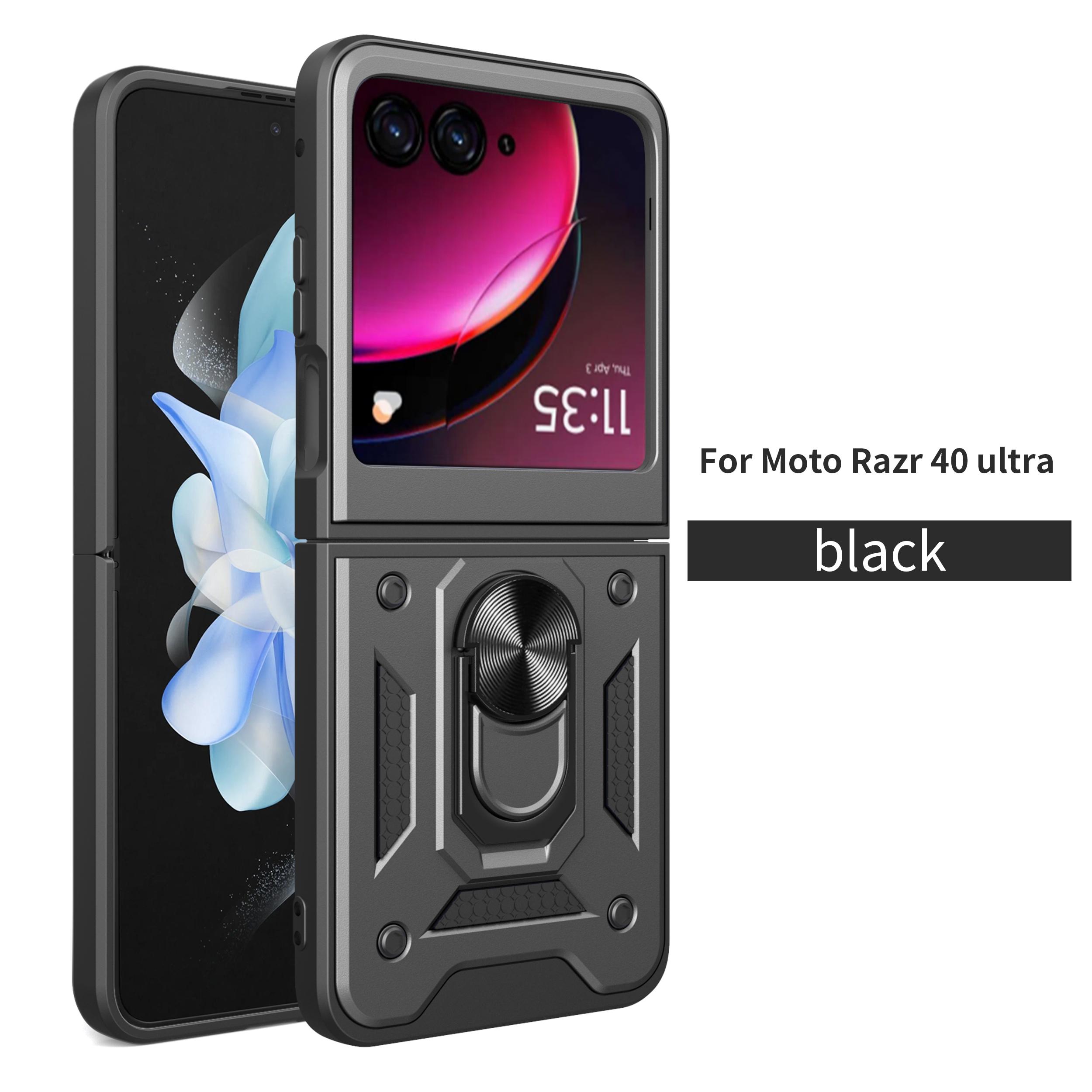 

Чехол для Motorola Razr 40 Ultra Чехол Moto Razr 40 Ultra Магнитное кольцо-держатель Бронированный чехол для телефона Защита камеры сдвижной Задняя крышка Motorola Razr 40 Ultra