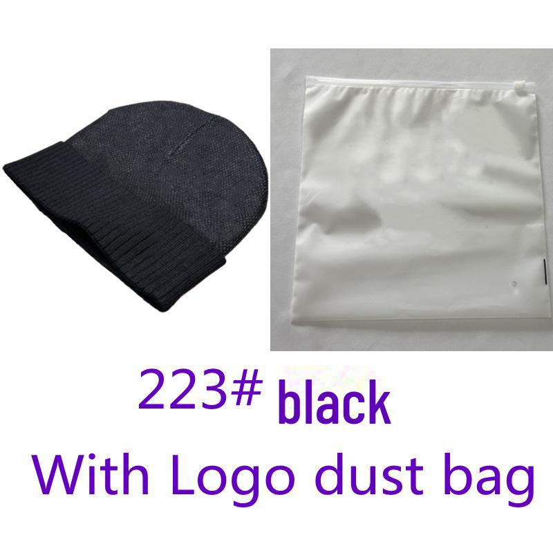 Unisex Winter Wool Black Knitted Hat for Outdoor Warmth