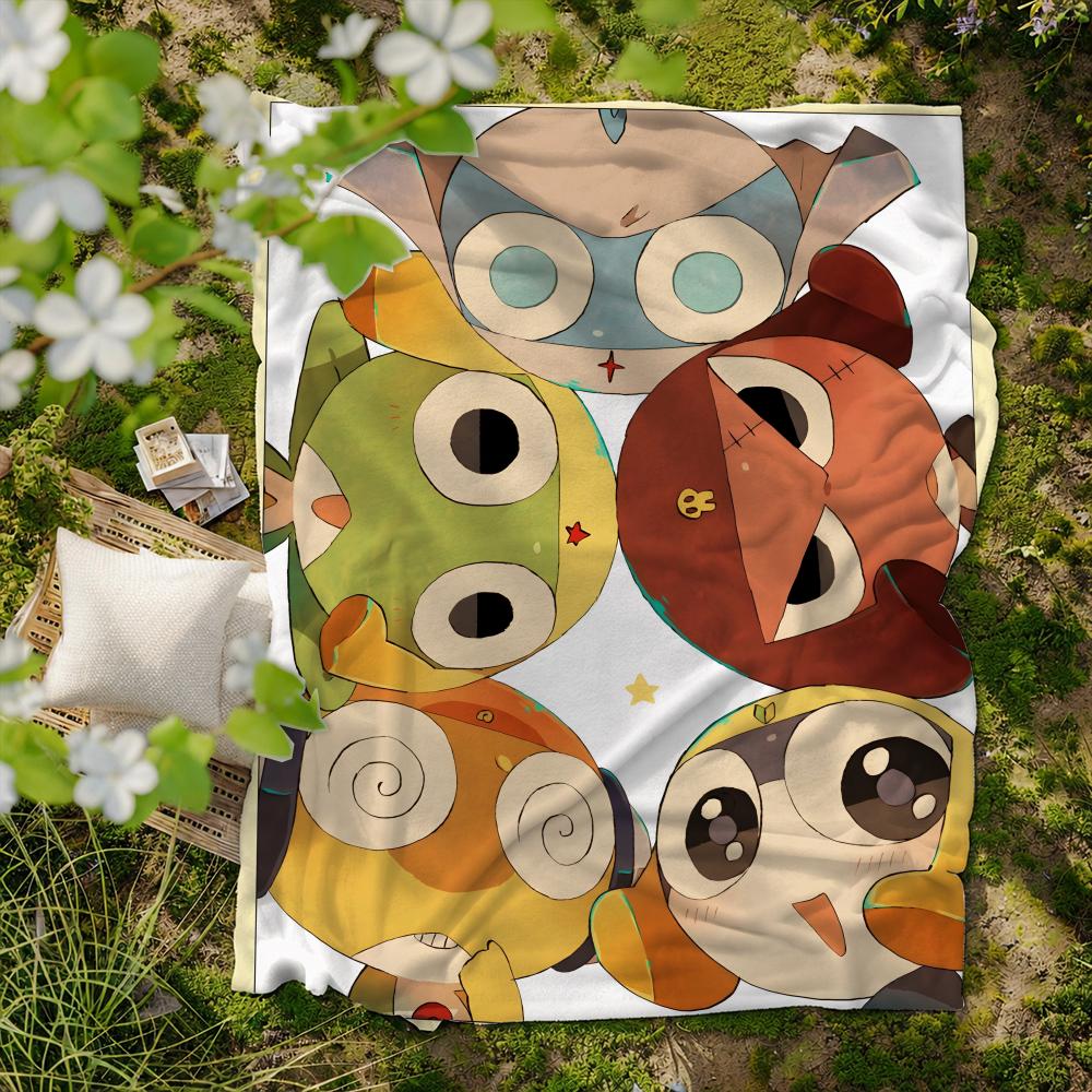 Anime K-Keroro G-Gunso Throw Soft Flannel Blanket for Bed Bedroom Sofa Picnic Throw Skin-friendly Breathable Gift Cover