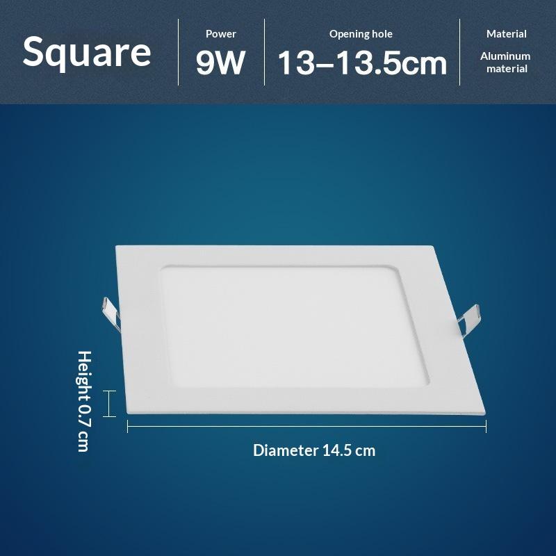 LED-Downlight Dimmbar 3W 6W 9W 12W Quadratisch Rund LED-Spotlicht AC110V/220V Deckenlicht Innen Einbau-Downlight