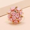 Korean High-End Pink Floral Princess Ring with Independent Packaging