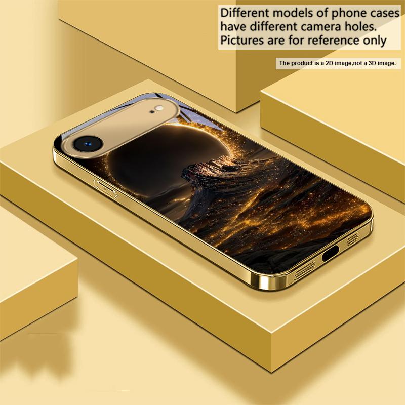 

The wilderness of veins For IPhone 17Pro Max 16 17 Pro 15 Pro 14 13 Plus 12 Mini 11Pro Max XR 16E 17Air Golden glass phone case iPhone 15 Pro Max