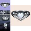 Creative European American Female Fashion Jewelry Heart-shaped Copper Ring Cy107