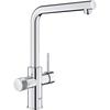 Torneira filtrante de cozinha - cromada - filtração da água - bica alta em L - rotação 150° - grohe blue pure minta - 30600000