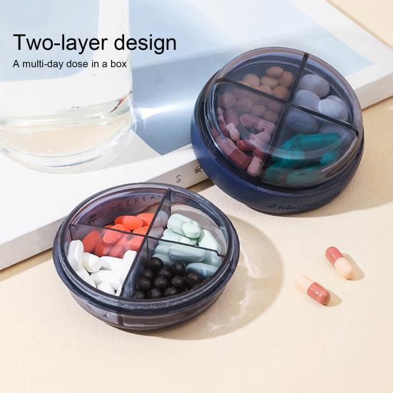 

Мини-коробочка для таблеток, круглая домашняя продукция, легкая чистка, контейнер для колец, сережек, держатель для хранения таблеток, безопасный, пыленепроницаемый, легкая чистка