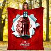 Christmas Gift Halloween Themed Cola Beverage Coca Cola Blanket Soft Home Furnishing Nap Decoration Four Seasons Warm Sherpa Blanket U28