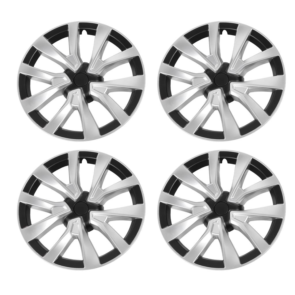 4PCS 18in Wheel Hub Cap Full Wrapping Wheel Hub Cover Trim Replacement for Tesla Model 3 2017 To